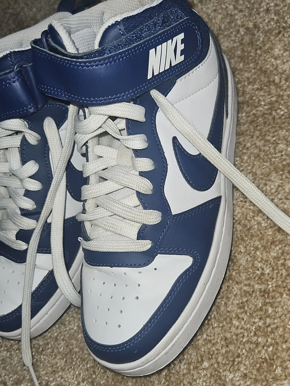 Nike Kid Boy's Court Borough Sneaker Navy/White 4.5Y